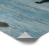 Blauwe deur in Charleston Poster (Hoek)