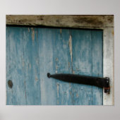 Blauwe deur in Charleston Poster (Voorkant)