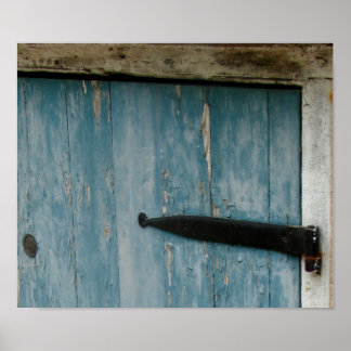 Blauwe deur in Charleston Poster