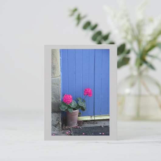 Blauwe deur in het Briefkaart Culross (Staand voorkant)