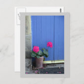 Blauwe deur in het Briefkaart Culross (Voorkant / Achterkant)