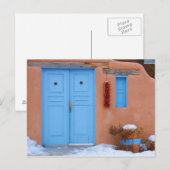 Blauwe deur in New Mexico Briefkaart (Voorkant / Achterkant)