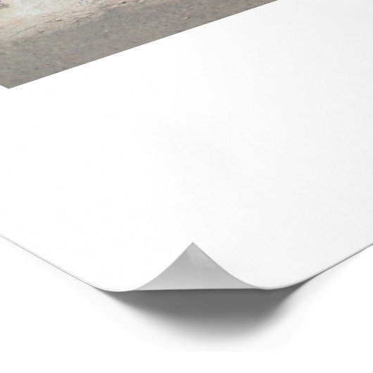 Blauwe deur in Santorini Poster (Hoek)