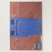 blauwe deur legpuzzel (Verticaal)