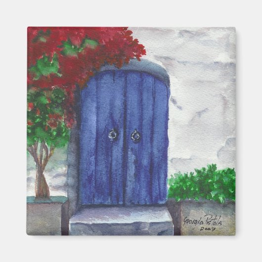 Blauwe deur Magneet (Voorkant)