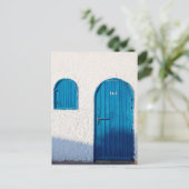 "BLAUWE DEUR, MAROKKO", BRIEFKAART VOOR REISFOTOGR (Staand voorkant)