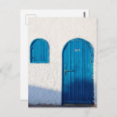 "BLAUWE DEUR, MAROKKO", BRIEFKAART VOOR REISFOTOGR (Voorkant / Achterkant)