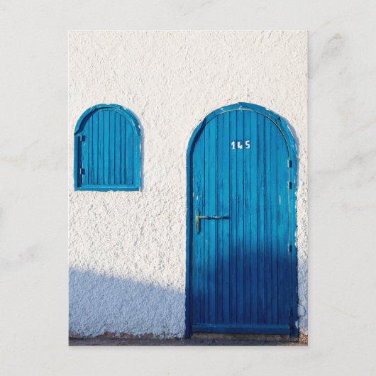 "BLAUWE DEUR, MAROKKO", BRIEFKAART VOOR REISFOTOGR (Voorkant)