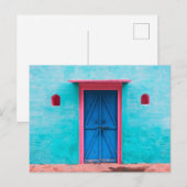 "BLAUWE DEUR, MAROKKO", BRIEFKAART VOOR REISFOTOGR (Voorkant / Achterkant)