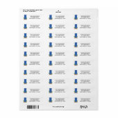 Blauwe Deur Retouradres Etiket (Full Sheet)