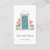 Blauwe deur | Stationair of intern ontwerp Visitekaartje (Voorkant)