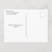 Blauwe Deur We Zijn Verhuisd Aankondigingskaart (Achterkant)