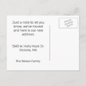 Blauwe deur Wijziging adresbriefkaart Aankondigingskaart (Achterkant)