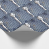 blauwe deur, zilverhandje cadeaupapier (Hoek)