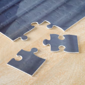  blauwe deur, zilverhandje legpuzzel (Zijkant)