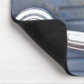  blauwe deur, zilverhandje muismat (Hoek)