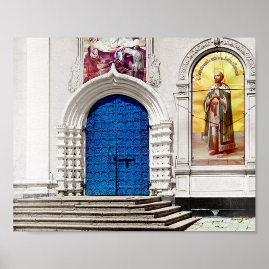 Blauwe Deuren - 1911  kleurenfotoPoster Poster (Voorkant)