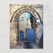 Blauwe deuren briefkaart (Voorkant)