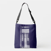 Blauwe deuren crossbody tas (Achterkant)