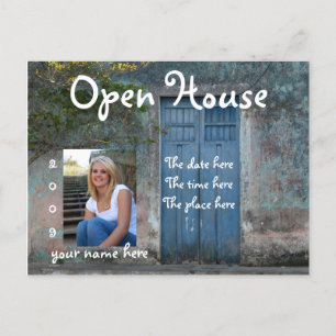 Blauwe deuren Open House Briefkaart
