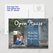 Blauwe deuren Open House Briefkaart (Voorkant / Achterkant)