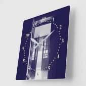 Blauwe deuren Wandklok (Hoek)