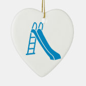 Blauwe dia keramisch ornament (Rechts)