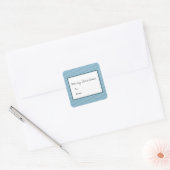 Blauwe diagnostische feestdag vierkante sticker (Envelop)