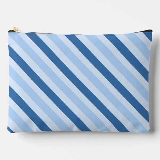 Blauwe diagonale gestreepte etui (Voorkant)