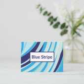 Blauwe diagonale streep visitekaartje (Staand voorkant)