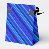 Blauwe diagonale strepen bedankdoosjes (Achterkant)
