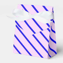Blauwe diagonale strepen bedankdoosjes