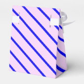 Blauwe diagonale strepen bedankdoosjes (Achterkant)