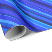 Blauwe diagonale strepen cadeaupapier (Rol Hoek)