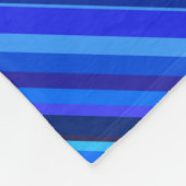 Blauwe diagonale strepen fleece deken (Hoek)