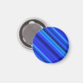 Blauwe diagonale strepen magneet (Voorkant / Achterkant)