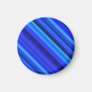 Blauwe diagonale strepen magneet