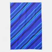 Blauwe diagonale strepen theedoek (Verticaal)