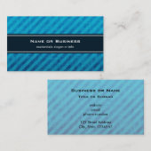 Blauwe diagonale strepen visitekaartje (Voorkant / Achterkant)