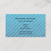 Blauwe diagonale strepen visitekaartje (Achterkant)