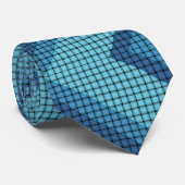 Blauwe diagonale Stropdassen van het Ruitenpatroon (Opgerold)