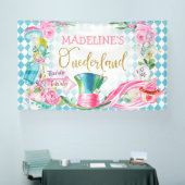 Blauwe Diamant 6x10 Alice Onederland Verjaardagsba Spandoek (Beurs)