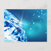blauwe diamant briefkaart (Voorkant)