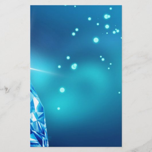 blauwe diamant briefpapier (Voorkant)