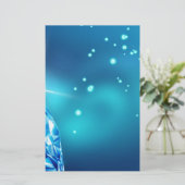 blauwe diamant briefpapier (Staand voorkant)