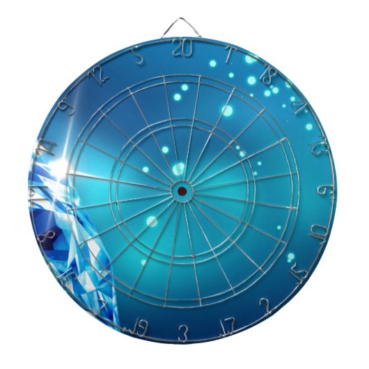 blauwe diamant dartbord (Voorkant)