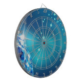 blauwe diamant dartbord (Voorkant Links)