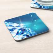 blauwe diamant drankjes onderzetter (Linkerzijde)
