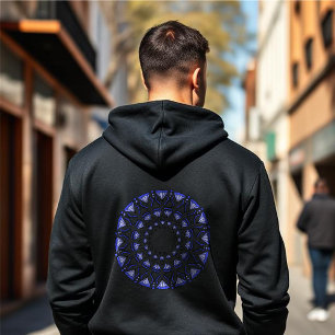 Blauwe diamant geometrische hoodie