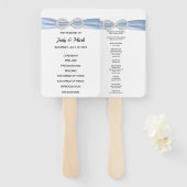 Blauwe Diamant Infinity Trouwprogramma Fans Handwaaier (Voorkant en achterkant)